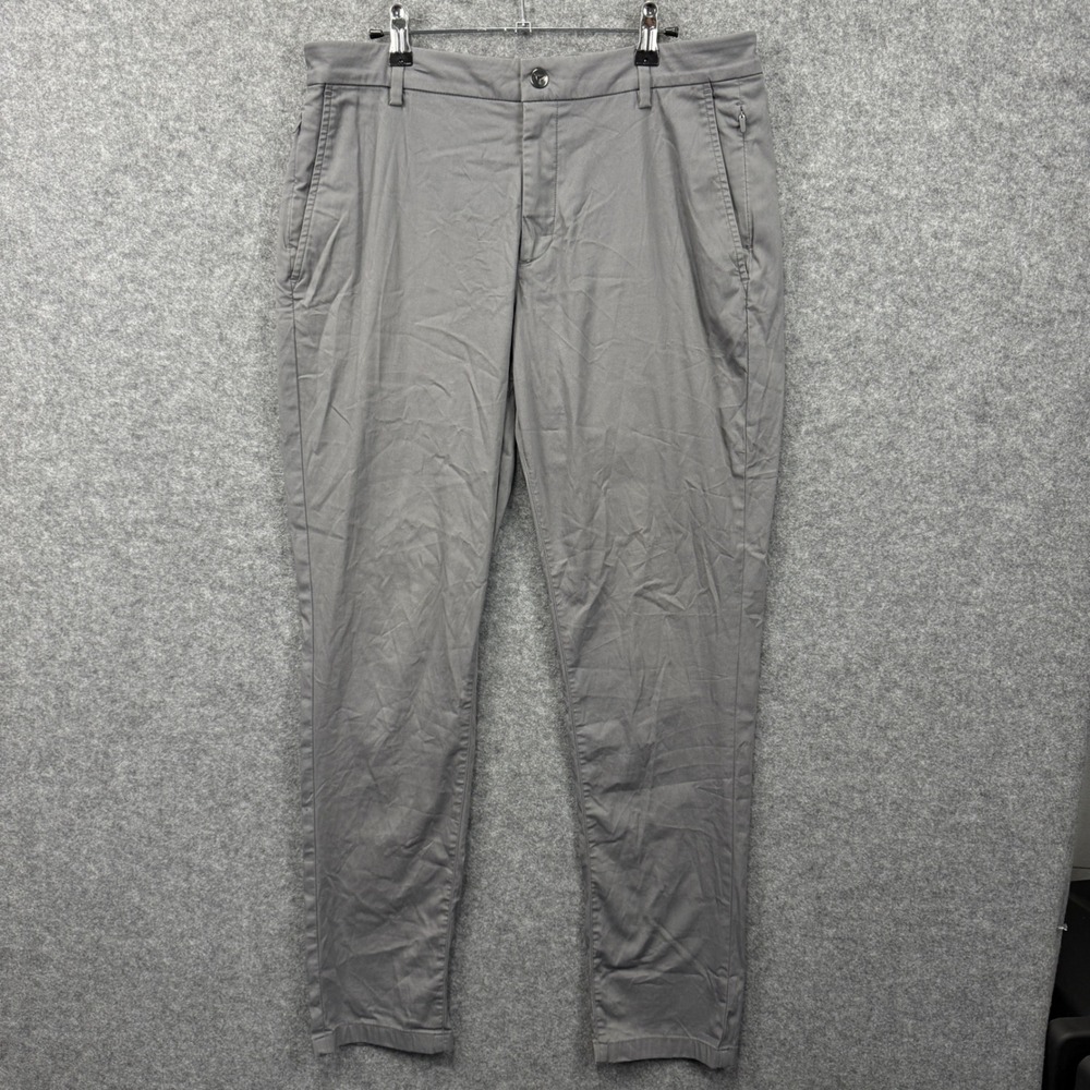 Birddogs Boomstick Gray Slim Fit Performance Stretch Pants Mens 34x32 Golf Chino